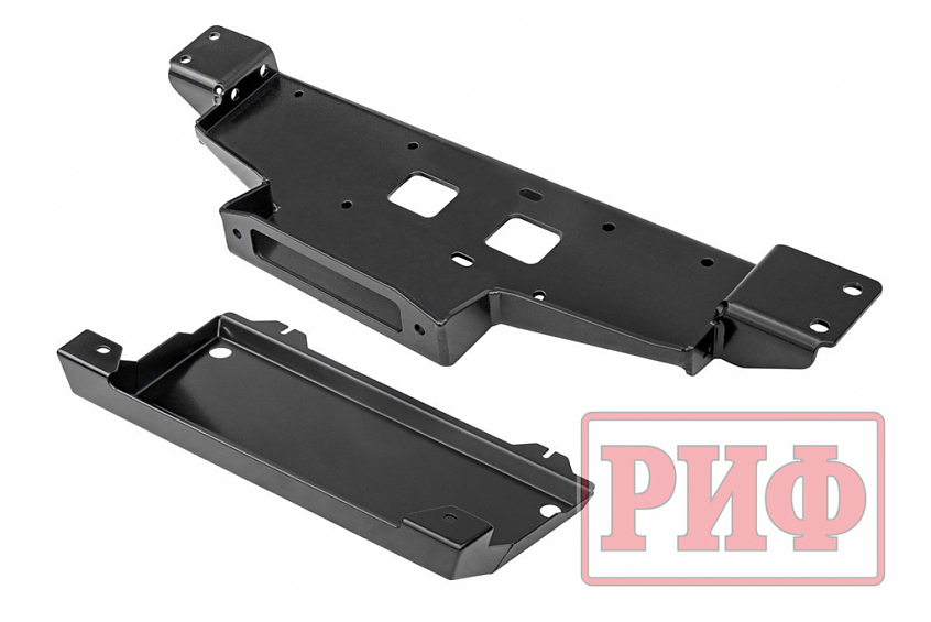 Площадка РИФ под лебёдку c защитой радиатора в штатный бампер Mitsubishi Pajero Sport 2015+ дизель