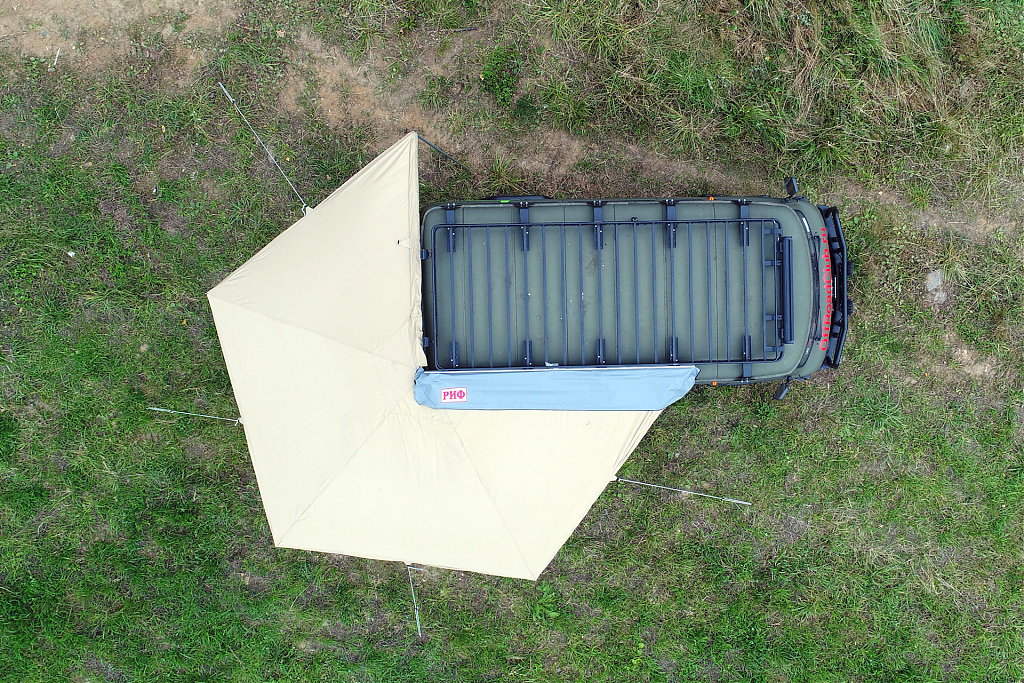 Маркиза автомобильная РИФ веерная 2х2 м (правая)