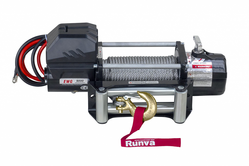 Лебёдка электрическая автомобильная 12V Runva Magnum 9000 lbs 4200 кг (стальной трос)