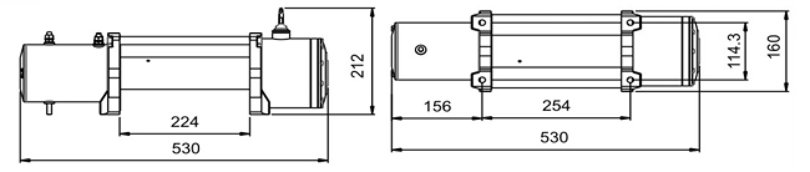 Лебедка автомобильная электрическая 12V CM12000S с синтетическим тросом