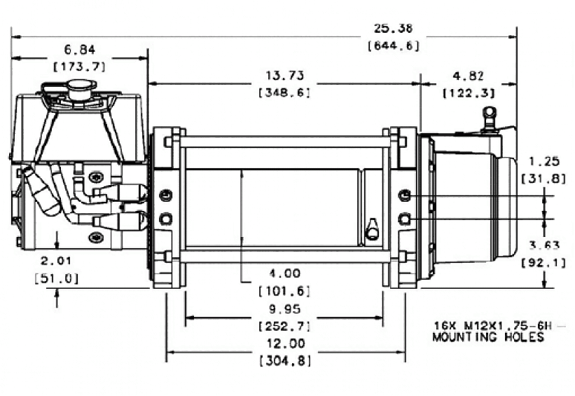 Лебедка электрическая индустриальная WARN Series 9 DC
