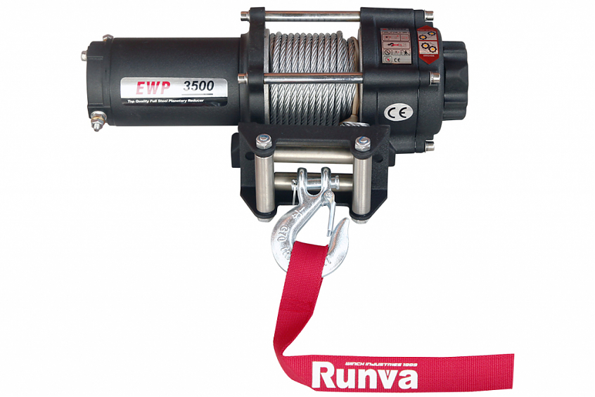 Лебёдка электрическая для квадроцикла 12V Runva 3500A lbs 1588 кг