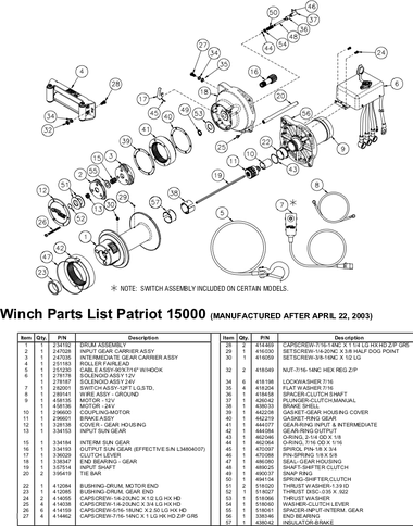 Ручка включения сцепления лебедки Ramsey Patriot 15000