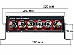 Светодиодная балка 10″ Rigid Radiance Plus cерия (6 Светодиодов) Красная подсветка