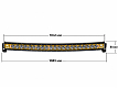 Светодиодная балка 40″ Rigid Radiance Curved cерия (21 Светодиодов) Янтарная подсветка