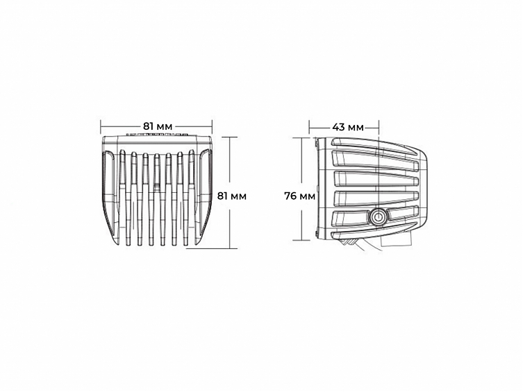 Светодиодные фары Rigid Radiance Pod (3 светодиода) - Красная подсветка (пара)
