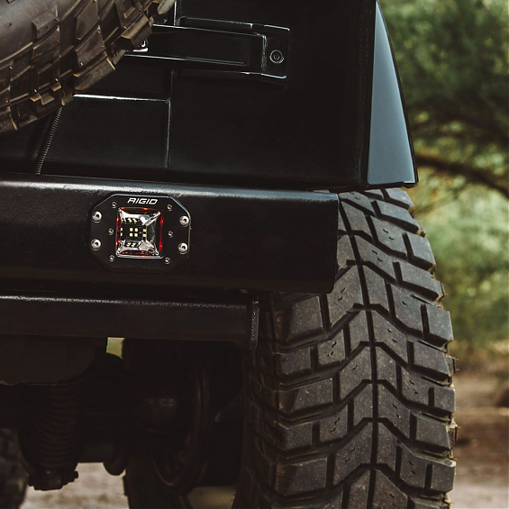 Светодиодная фара Rigid Radiance Scene (4 светодиода) - Белая подсветка - Врезная установка (пара)