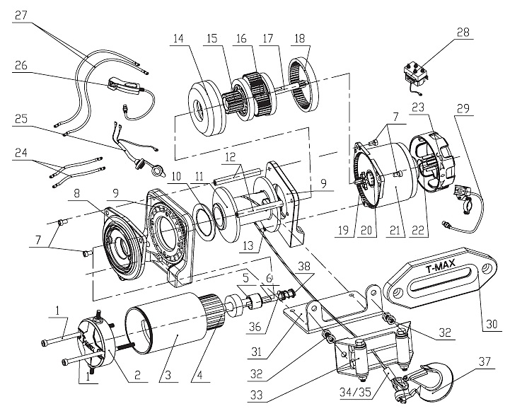 Вал промежуточный ATWPRO 2500