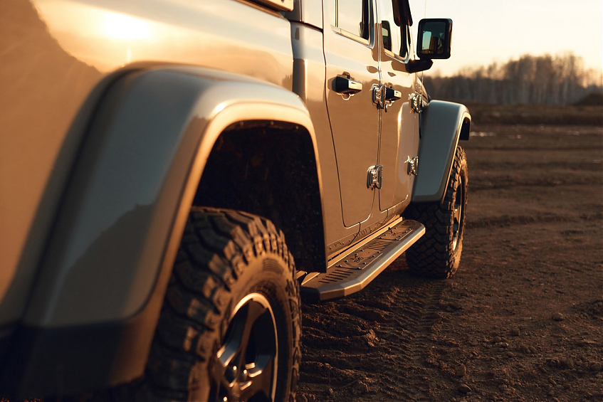 Пороги силовые BMS PRO-Line для Jeep Gladiator JT 2018-2024 (2шт.)