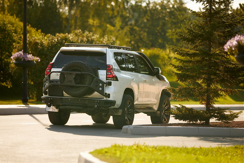 Бампер силовой задний BMS ALFA для Toyota Land Cruiser Prado 150 2009-2017