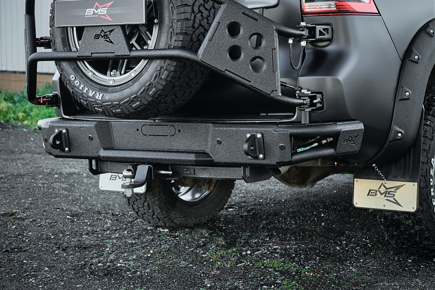 Бампер силовой задний BMS ALFA для Toyota Land Cruiser Prado 150 2009-2017