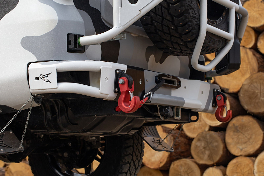 Бампер силовой задний BMS ALFA для Toyota Land Cruiser Prado 150 2009-2017