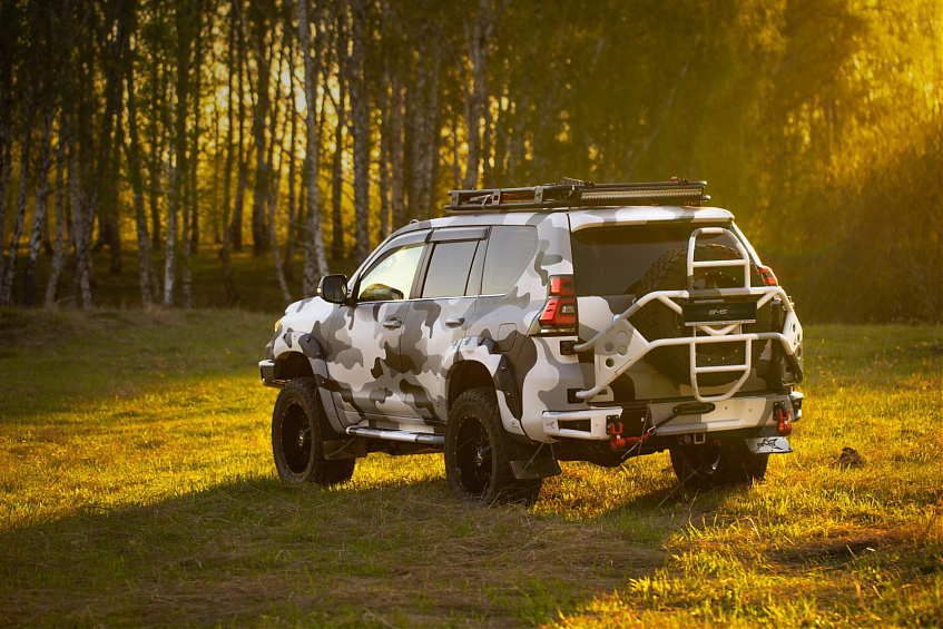 Бампер силовой задний BMS ALFA для Toyota Land Cruiser Prado 150 2009-2017