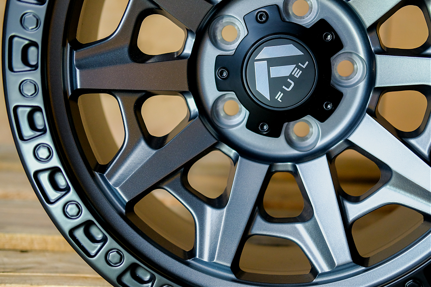 ДИСК АВТОМОБИЛЬНЫЙ АЛЮМИНИЕВЫЙ ЛИТОЙ Fuel Covert(РЕПЛИКА) 17Х9 ET-12 5X127 ЦО-71.56 МАТОВЫЙ ЧЕРНЫЙ ОБОД + СЕРЫЙ ЦЕНТР