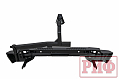 Бампер РИФ силовой задний Toyota Land Cruiser 200 2012-2015 с квадратом под фаркоп, калиткой, фонарями, подсветкой номера, стандарт
