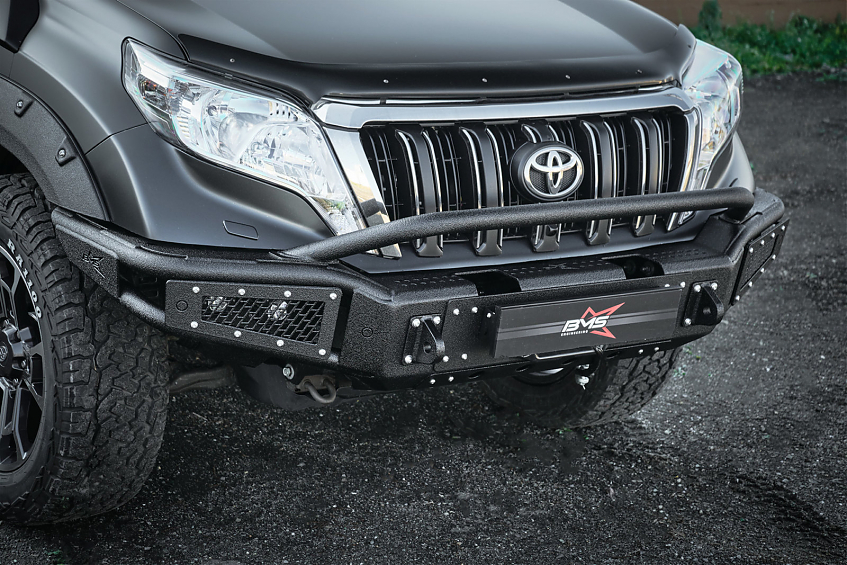 Бампер силовой передний BMS ALFA для  Toyota Land Cruiser Prado 150 2009-2017