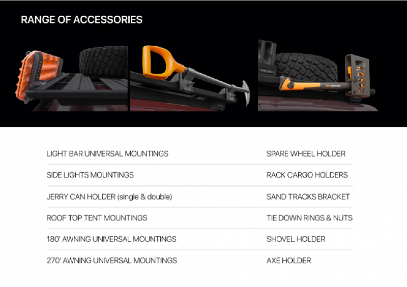 Багажник алюминиевый Rival (платформа с креплением) 2435x1430 для Toyota Land Cruiser 76 2007-