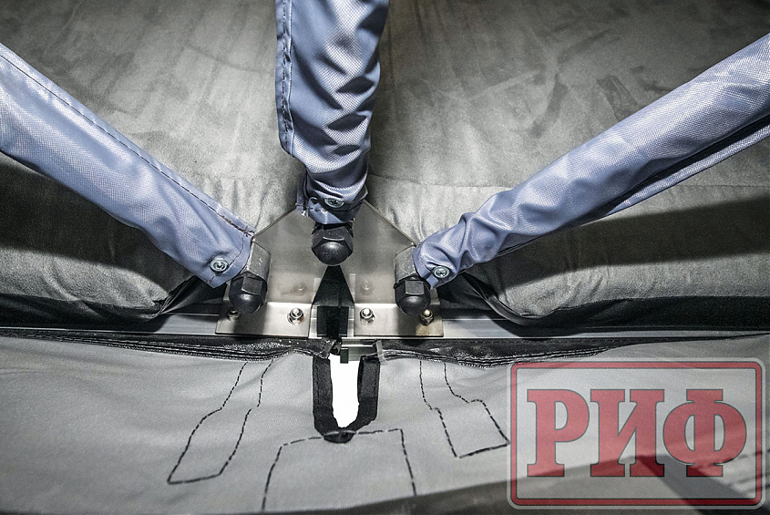 Палатка на крышу автомобиля РИФ Soft RT01-140 усиленная, тент серый