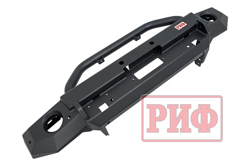 Бампер РИФ силовой передний для Jeep Wrangler JL 2018+ с центральной защитной дугой