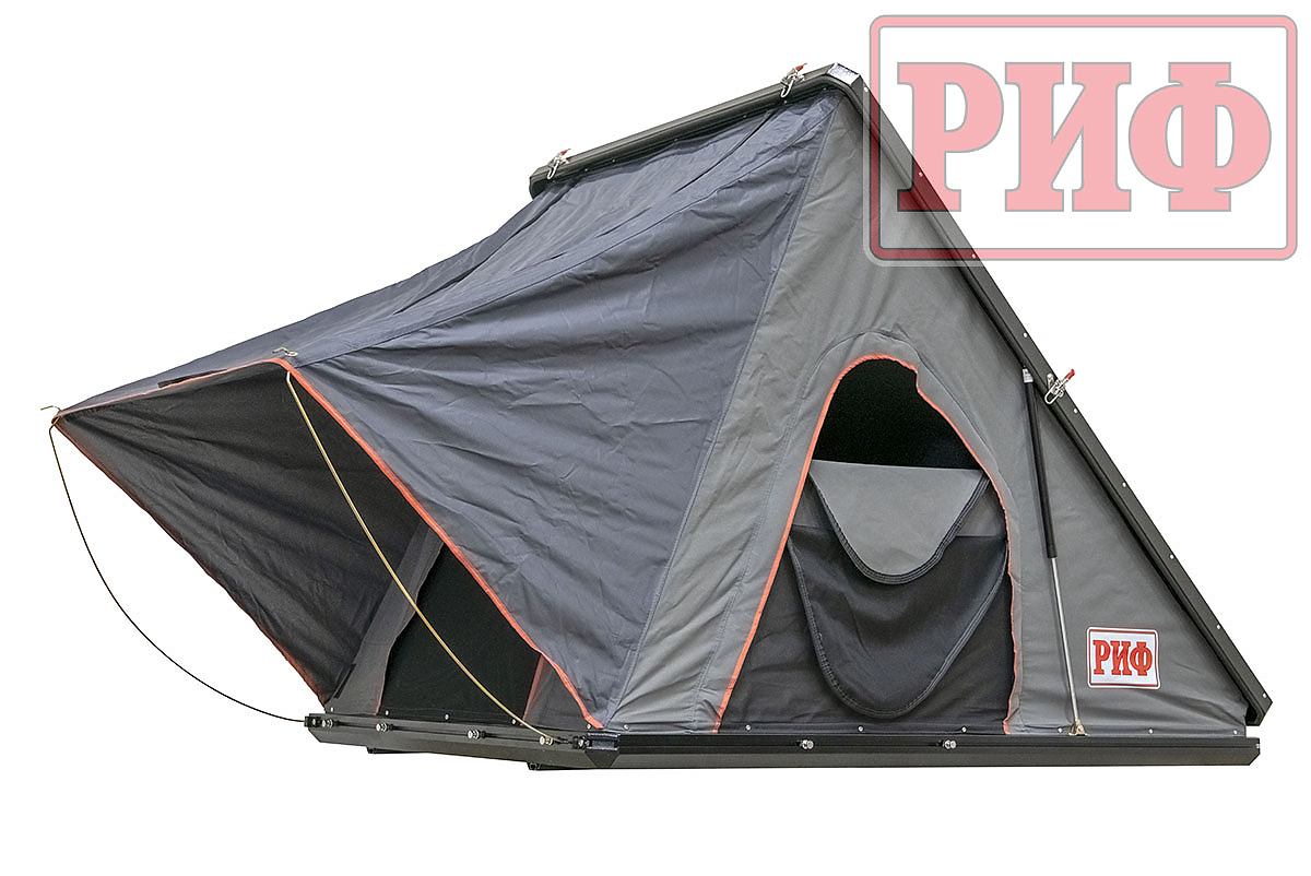 Палатка на крышу автомобиля РИФ Hard RT05-130, корпус алюминий, тент серый