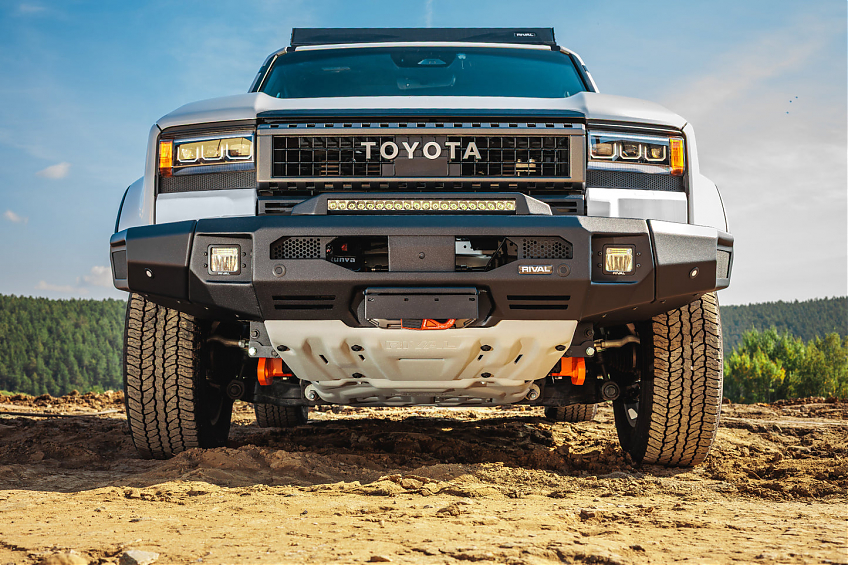 БАМПЕР СИЛОВОЙ RIVAL 4X4 АЛЮМИНИЕВЫЙ ДЛЯ TOYOTA LAND CRUISER 250 ПЕРЕДНИЙ