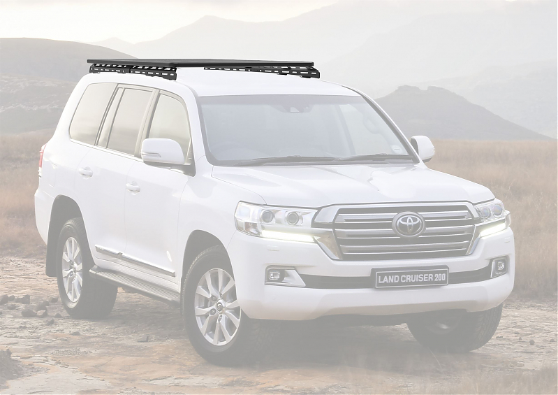Багажник алюминиевый (платформа с креплением) Rival для Toyota Land Cruiser 200 и Lexus LX