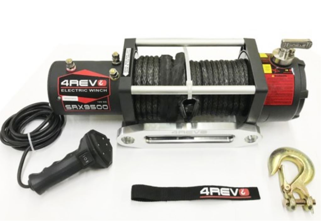 Лебедка автомобильная 4REVO SRX 9500 12В синтетический трос Лебедка автомобильная 4REVO SRX 9500 12В синтетический трос