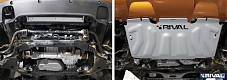 Защита алюминиевая Rival для радиатора Nissan Navara D40 4WD 2004-2015. Артикул 2333.4164.2.6