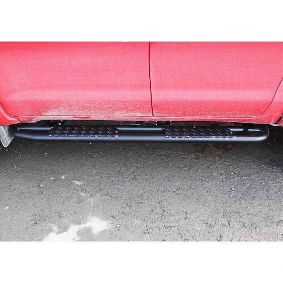 Силовые пороги RIVAL для Toyota Hilux Vigo 2011-2015 с комплектом крепежа