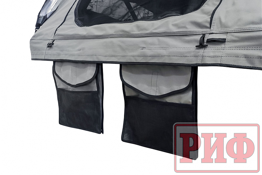 Палатка на крышу автомобиля РИФ Soft RT01-140 усиленная, тент серый