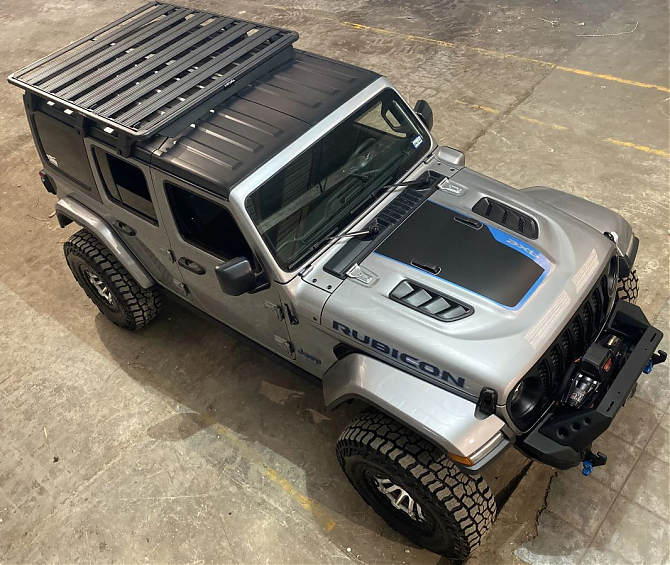 Багажник алюминиевый (платформа с креплением) Rival 1715x1430 для Jeep Wrangler JL 4дв. 2017+