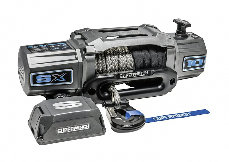 Лебедка электрическая 12В с синтетическим тросом Superwinch SX10SR 