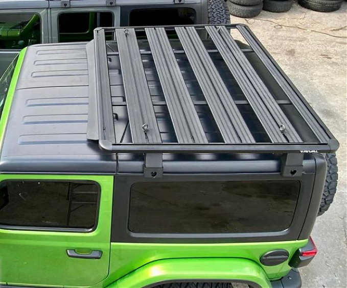 Багажник алюминиевый (платформа с креплением) Rival  1430мм ширина x 995мм длина для Jeep Wrangler JL   2дв \ Gladiator JT. 2017+