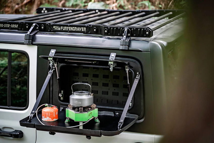 Многофункциональный боковой ящик FURY для инструментов серии Gravity для Jeep Wrangler JL — Правый