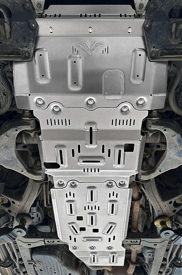 Защита Falcon радиатора, картера, РК, КПП для Toyota Land Cruiser 200, алюминий, 8 мм