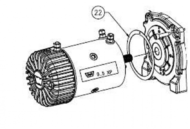 Прокладка между мотором и боковиной лебедки Warn 16.5ti 9.5ti, 9.5cti