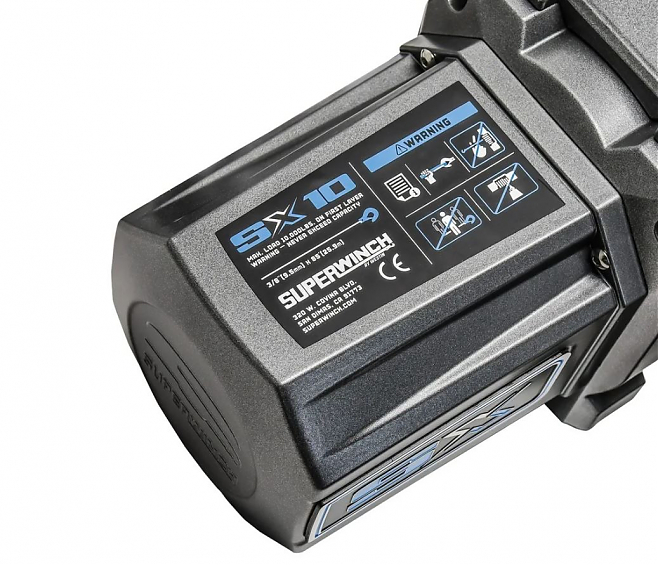 Лебедка электрическая 12В с синтетическим тросом Superwinch SX10SR 