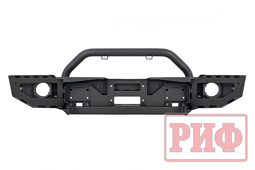 Бампер РИФ силовой передний для Jeep Wrangler JL 2018+ с центральной защитной дугой