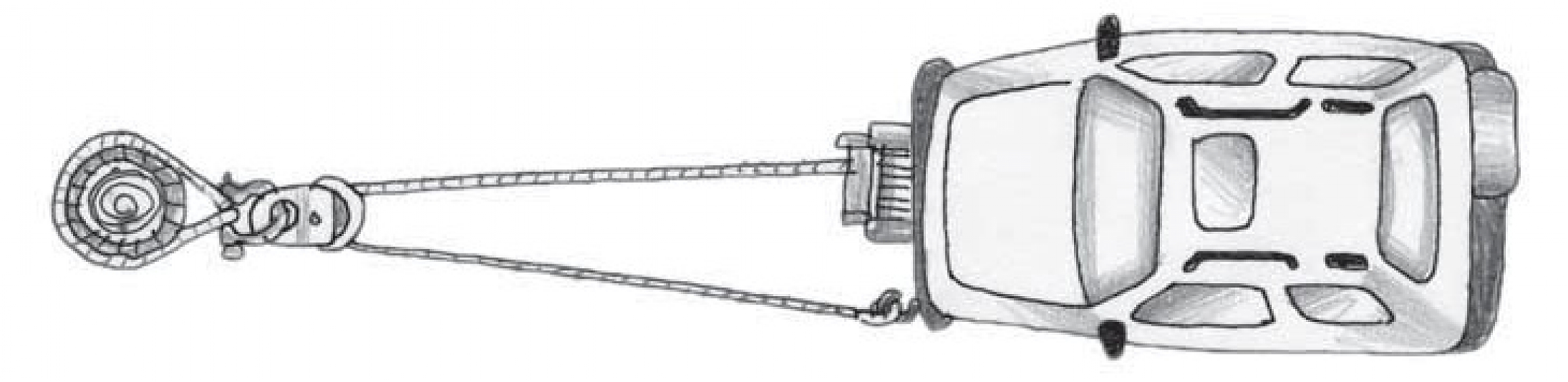 Блок усиления (полиспаст) RUNVA для стального троса 20000 lbs (9 тонн)