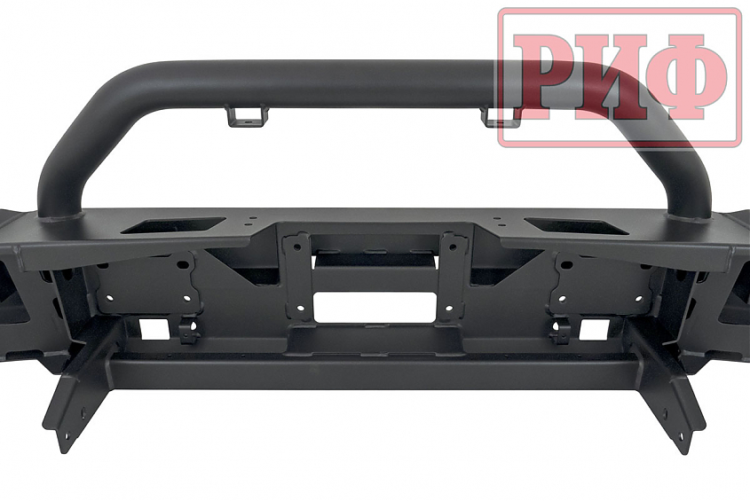 Бампер РИФ силовой передний для Jeep Wrangler JL 2018+ с центральной защитной дугой