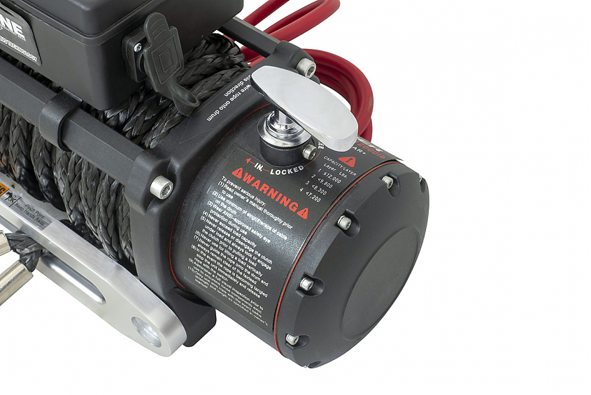 Лебёдка электрическая 12V SPIDER 12000 lbs 5443 кг (влагозащищенная,синтетический трос)