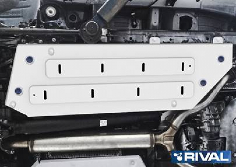 Защита бака алюминиевая силовая 6 мм Rival для Toyota Land Cruiser 300 2021+ 