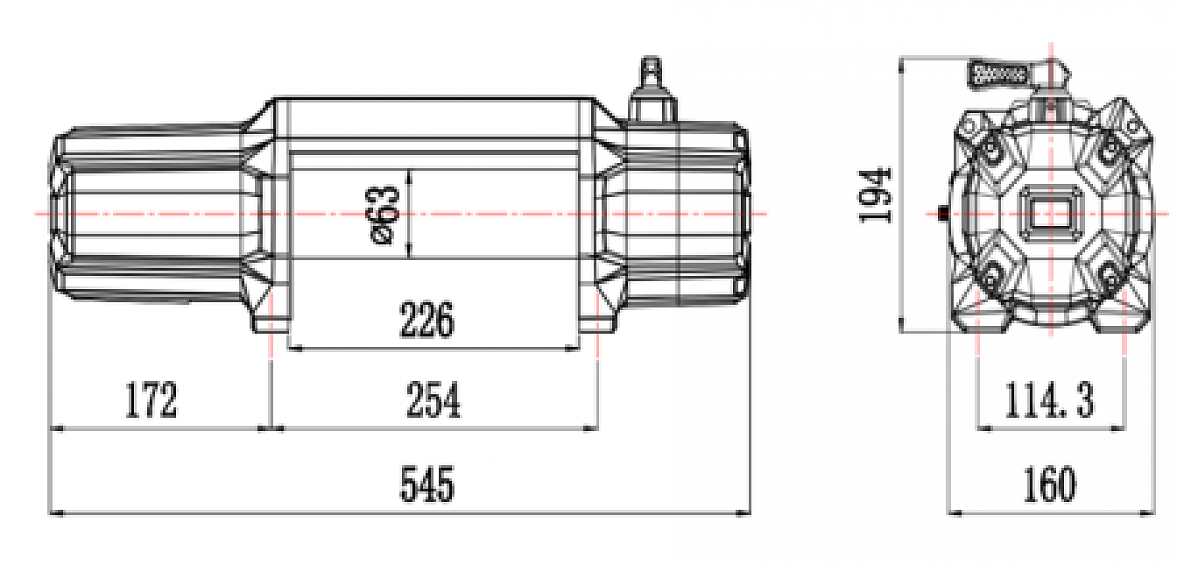Лебедка MASTER WINCH A-серии 9500S 12v (тяговое усилие до 4310 кг) с синтетическим тросом