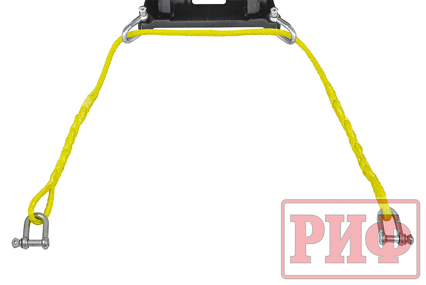 Лебёдка переносная РИФ 9500SR c площадкой на цепях и проводами (в сборе)