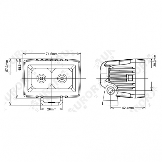 СВЕТОДИОДНАЯ ФАРА ПАНОРАМНОГО СВЕТА АВРОРА ALO-L-2-E13T