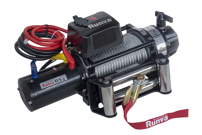 Лебёдка автомобильная электрическая 12V Runva 12500 lbs 5670 кг (влагозащищенная)
