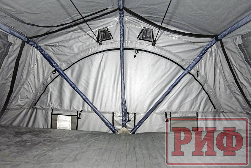 Палатка на крышу автомобиля РИФ Soft RT01-140 усиленная, тент серый