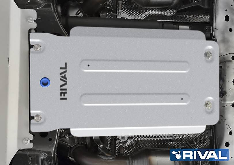 Защита КПП алюминиевая силовая 6 мм Rival для Toyota Land Cruiser 300 2021+ 