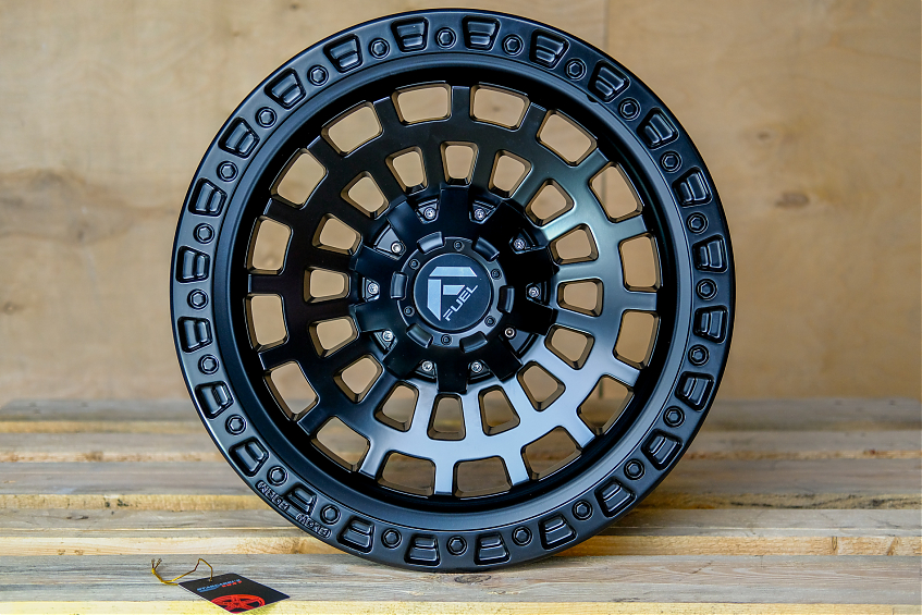 ДИСК АВТОМОБИЛЬНЫЙ АЛЮМИНИЕВЫЙ ЛИТОЙ Fuel Zephyr (РЕПЛИКА) R18Х8.5 ET+18 5x150 \ 5x139.7 двойная разболтовка ЦО-110.1 Черный матовый