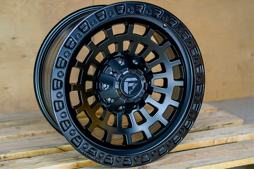 ДИСК АВТОМОБИЛЬНЫЙ АЛЮМИНИЕВЫЙ ЛИТОЙ Fuel Zephyr (РЕПЛИКА) R18Х8.5 ET+18 5x150 \ 5x139.7 двойная разболтовка ЦО-110.1 Черный матовый